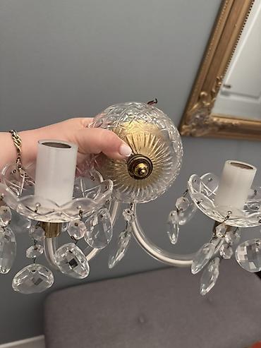 asma guzgu: Kristal dekorlu divar bra – 2 lampalı - Klassik üslubda, kristal — 2
