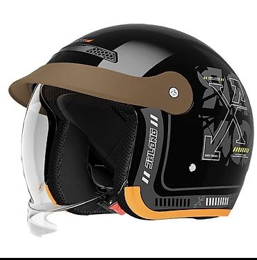 Шлемы: Городской мотоциклный, велосипедный/электросамокатный шлем с визором — 8