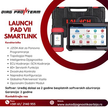 auto mp5: LAUNCH X431 PAD VII RACUN/GARANCIJA launch pad7 launch dijag