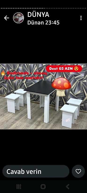 Divan və masa dəstləri: Yeni, Mini-divan, Mətbəx üçün, Açılmayan, Azərbaycan — 1