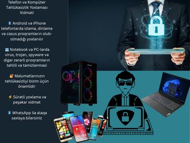 Telefon, Notebook və Kompüterinizin Virus və İzlənməsinin Aşkarlanması