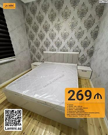 Məhsul: Çarpayı (Kod: 12064) - Ölçülər: 160 × 200 sm - Mexanizm