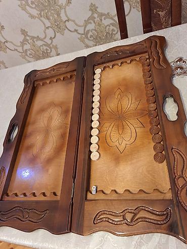 sufre dekoru: Taxta oyma naxışlı servis/tray - Material: tam ağac - Rəng: qəhvəyi — 3