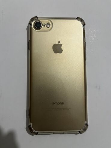 Apple iPhone: IPhone 7, Б/у, 128 ГБ, Золотой, Зарядное устройство, Чехол, Кабель, 73 %