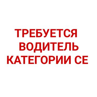 Жүк ташуучу транспорт айдоочулары: Талап кылынат Жүк ташуучу транспорт айдоочусу, Айдоочулук категориясы (CE), 1-2-жылдык тажрыйба, Расмий жумушка орноштуруу, Эркек