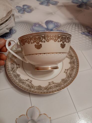 Fincanlar: Fincanlar, rəng - Qızılı, 6 ədədli dəst, Türkiyə — 4