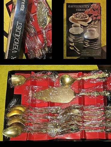 tort wekilleri: 15 hissəli qızıl suyuna çəkilmiş qəhvə dəsti – “Kaffee­besteck 15-tlg — 1