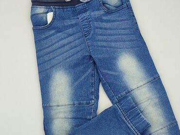 jeansy wysoki stan guziki: Jeans, Little kids, 9 years, 128/134, condition - Very good