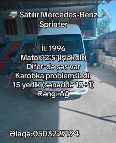 домкрат мерседес спринтер: Mercedes-Benz Sprinter: 2.5 l | 1996 il Mikroavtobus