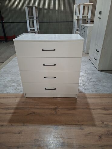 Комоды для одежды: Комод для одежды, Новый, Без зеркала, ЛДСП, цвет - Белый, Платная доставка — 8