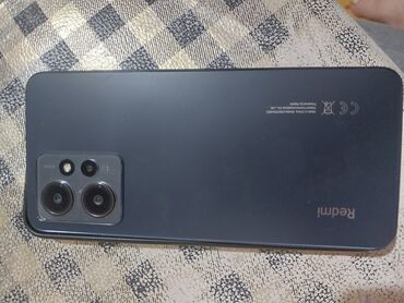 Техника и электроника: Xiaomi Redmi Note 12, 128 ГБ, цвет - Черный, 
 Отпечаток пальца, Две SIM карты