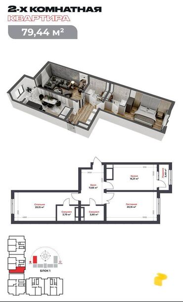 продаю машину или меняю на квартиру: 2 комнаты, 79 м², Элитка, 4 этаж, ПСО (под самоотделку)