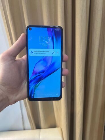 note 5 ekran: Xiaomi Redmi Note 9, 64 GB, rəng - Göy, 
 Barmaq izi, İki sim kartlı, Face ID