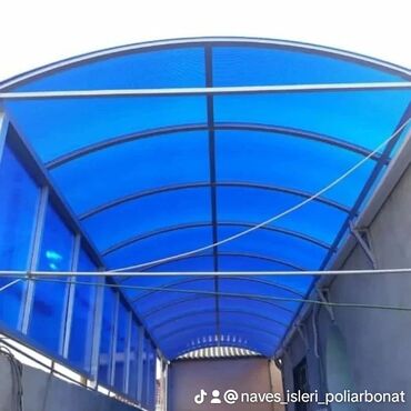 Dam işləri: Polkarbonatin satişi ve montaji 
Polikarbonat satişi 140-180m arasi — 7