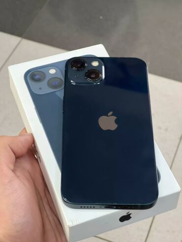 Apple iPhone: IPhone 13, 128 GB, Midnight, Zəmanət, Barmaq izi, Simsiz şarj