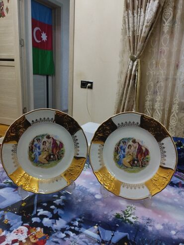 Boşqablar: Boşqablar, rəng - Qızılı, Farfor, Azərbaycan — 2