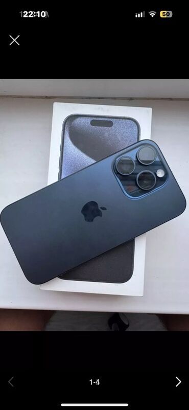 телефон аифон: IPhone 15 Pro, 256 ГБ, Blue Titanium, Коробка