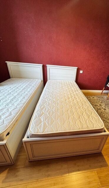 гарнитур для спальни: Yeni, Təknəfərlik çarpayı, Bazalı, Matras ilə