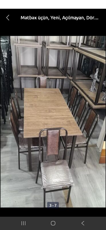 Masa və oturacaq dəstləri: Mətbəx üçün, Yeni, Açılmayan, Dördbucaq masa, 8 stul -da lalafo.az — 5 Masa və oturacaq dəstləri: Mətbəx üçün, Yeni, Açılmayan, Dördbucaq masa, 8 stul — 5