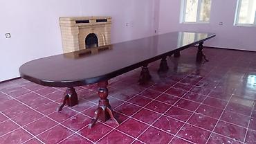 Mebel: Qonaq masası, İşlənmiş, Açılmayan, Taxta, Oval masa — 3