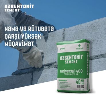 Пиломатериалы: AZBENTONİT SEMENT – Universal-400 (CEM IIA-P 32.5 R) Qiymət: 7.60 -
