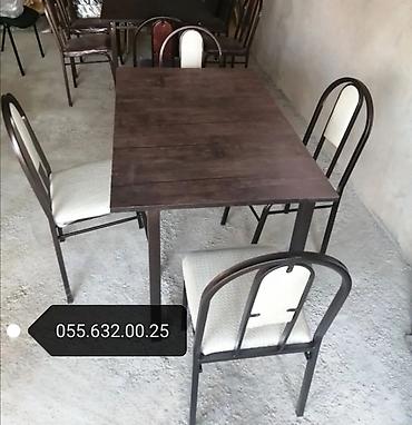turba: 4nəfərlik stol stul desti 115manatdan başlayır. Hər ölcude sifariş edə — 4