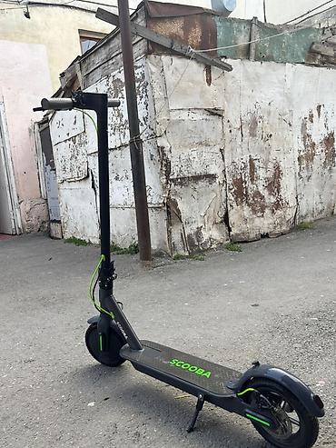 гироскутер с ручкой: Scooba elektrikli skuteri - Rəng: qara–boz korpus, yaşıl vurğular - — 6