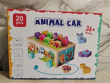 каталка: Деревянная развивающая игрушка “Animal Car” — многофункциональный — 1