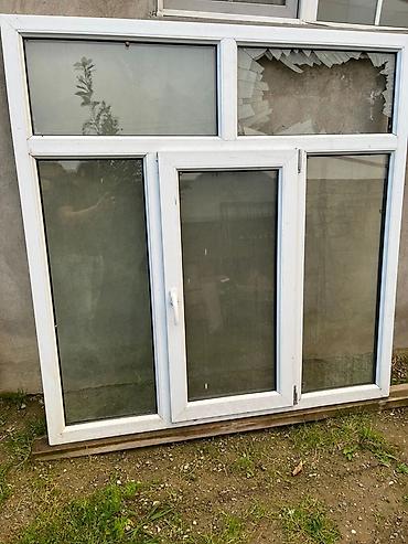 plastik çən: PVC pəncərə bloku - Material: ağ rəngli PVC profil - Konstruksiya: 3 — 1