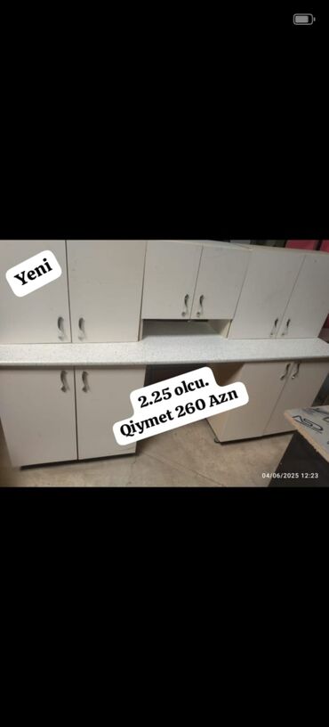 krant satisi: Yeni metbext mebeli tecili satilir deyerinen ucuz. Olcu 2m25. *Qiymet
