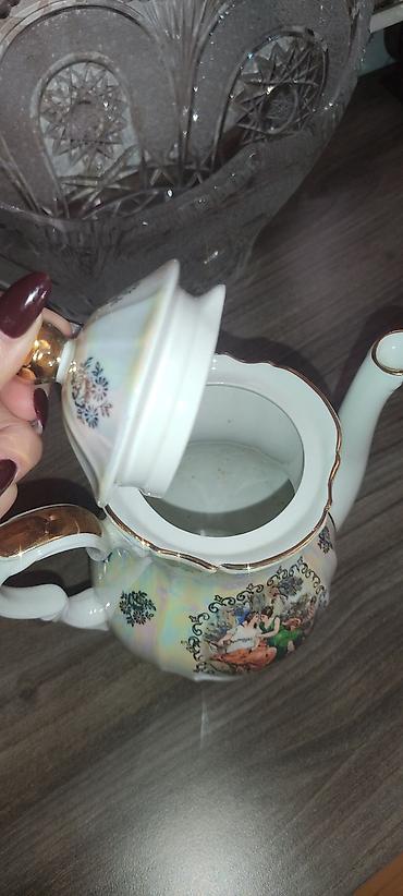samovar 10 litr: Kofenni set 6 nəlbəki 6 fincan, süt qabı, çaynik və pesok qabı — 2