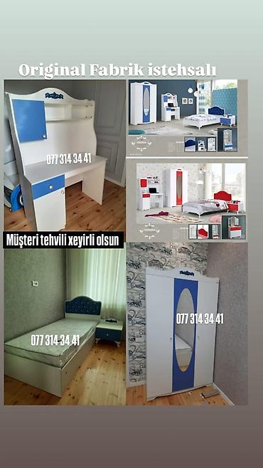 Uşaq/yeniyetmə otağı üçün fabrik istehsalı mebel dəsti Tərkib: - İki lalafo.az -da Uşaq/yeniyetmə otağı üçün fabrik istehsalı mebel dəsti Tərkib: - İki