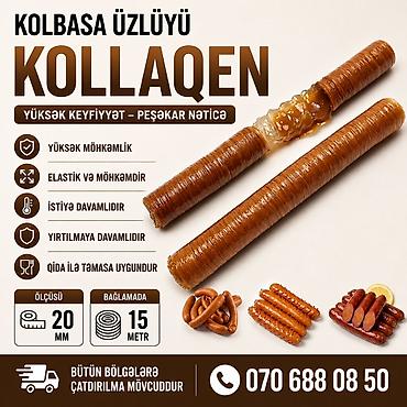 dadlica kolbasa: Məhsul: KollaQen kolbasa üzlüyü Ölcusu 20 mm bağlamada 15 metr — 1