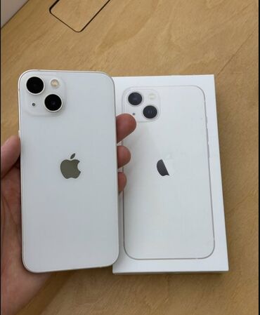 Apple iPhone: IPhone 13, 128 GB, Ağ, Zəmanət, Kredit, Barmaq izi