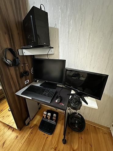 Masaüstü kompüterlər və iş stansiyaları: İki monitorlu oyun/iş stansiyası – tam masaüstü PC komplekti (Ps5 — 4