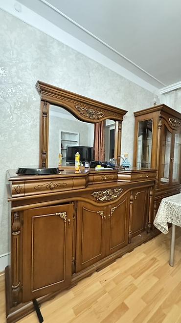 qamut: Klassik üslubda taxta qonaq otağı dəsti - Material: təbii ağac — 1