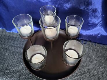 Sveće i svećnjaci: Set svećnjaka, bоја - Braon, Novo — 3