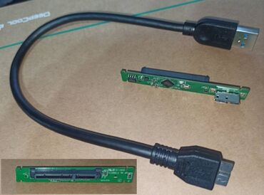 Другие аксессуары для компьютеров и ноутбуков: Кабель USB3.0 + плата SATA на USB3.0, для подключения жесткого диска