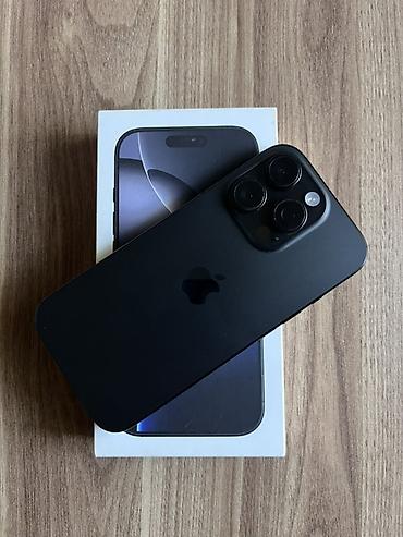 azerbaycan iphone 14: IPhone 16 Pro, 128 GB, Qara, Simsiz şarj — 1