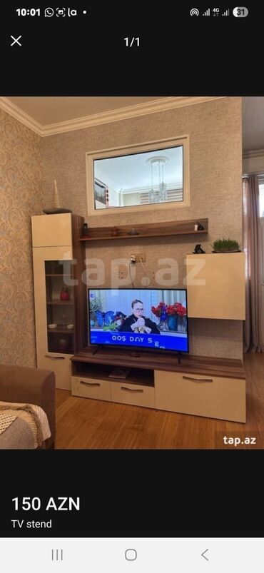 купить компьютерный стол бу: Б/у, Прямой ТВ стенд, С полками, Ламинат, Азербайджан
