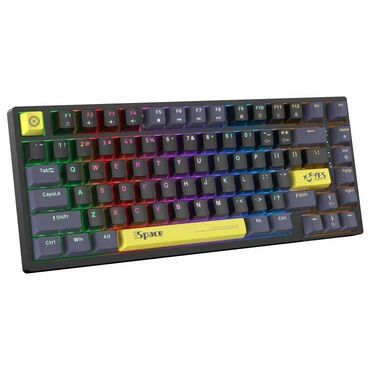 светящийся клавиатура: Onikuma g52, 82 клавиши, проводная механическая клавиатура с