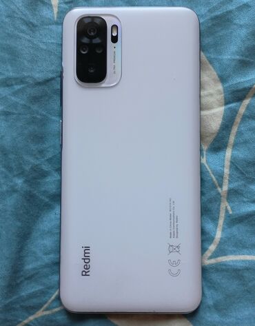 телефоны токмок: Redmi, Redmi Note 10, Колдонулган, 64 ГБ, түсү - Ак, 2 SIM