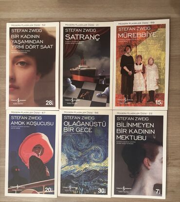 Bədii ədəbiyyat: Zweig kitablari, her birinin elfecini var, kitablarda her hansi bir