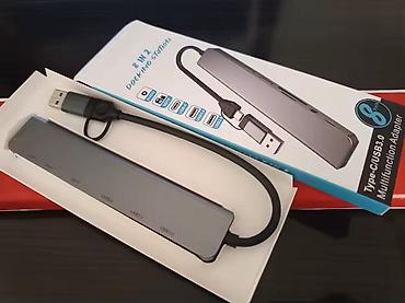 notebook cantası: 🔌 USB HUB 8-in-1 — Çoxfunksiyalı Adapter Bu çoxportlu USB HUB 8-in-1 — 2