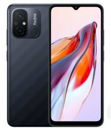бюджетный: Redmi, Redmi 12C, Б/у, 128 ГБ, цвет - Черный, 2 SIM