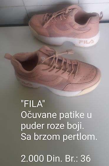 perla sandale: Fila ženske patike, puder roze boja. Model sa debljim đonom i — 1
