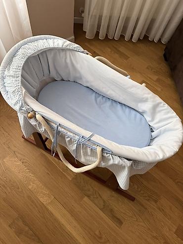 Beşiklər: Beşik tipli körpə beşiyi/kolyaska səbəti (Moses basket) – taxta — 4