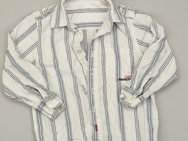 długie skarpety z paskami: Koszula 4-5 lat, stan - Zadowalający, wzór - W paski, kolor - Biały