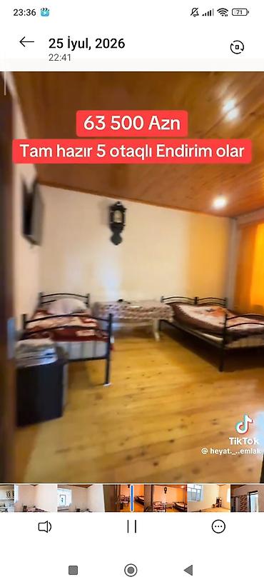 yevlaxda satilan evler: Tam hazır 5 otaqlı həyət evi. - Geniş dəhlizli planlama, otaqlar — 5