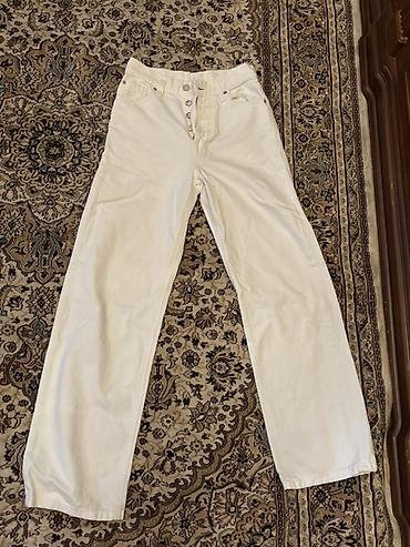 Şalvar, Massimo Dutti, rəng - Ağ